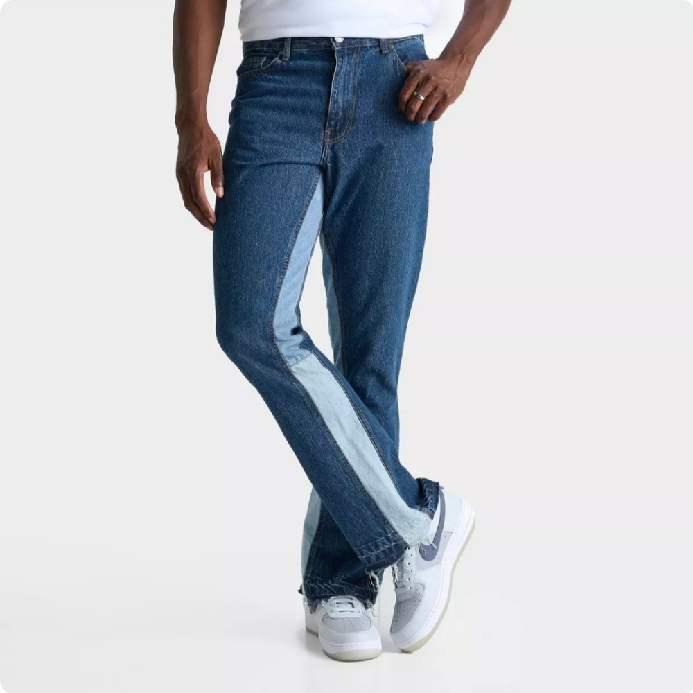 Supply And Demand Men's Reyer Flare Denim Jeans Light/Medium Blue Size 32X32